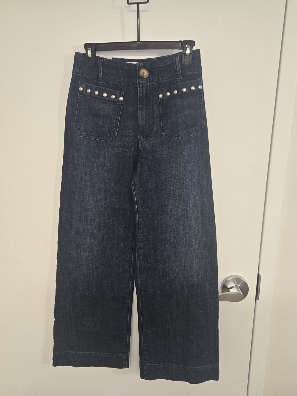 Anthro Maeve Cropped Colette Metal Stud Detailing NWT - Picture 4 of 12